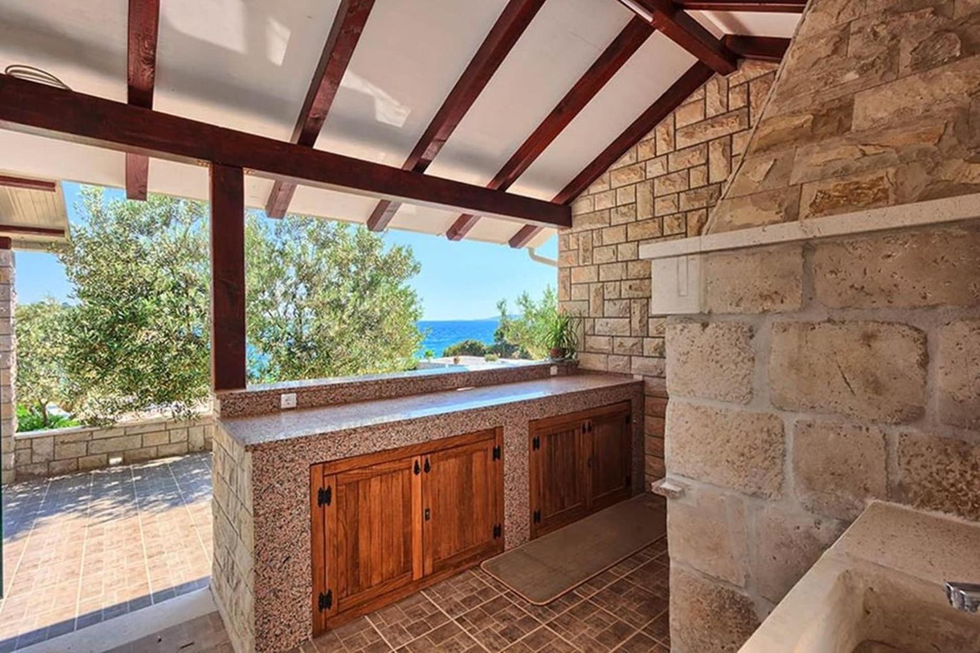 Traditional Dalmatian Stone House By The Sea Okrug Gornji Exterior foto